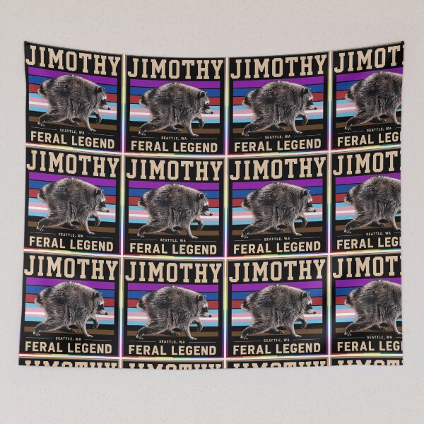 Item preview, Jimothy Raccoon The Feral Legend - Seattle Raccoon Pride Flag Design designed and sold by HayaasBoutique.