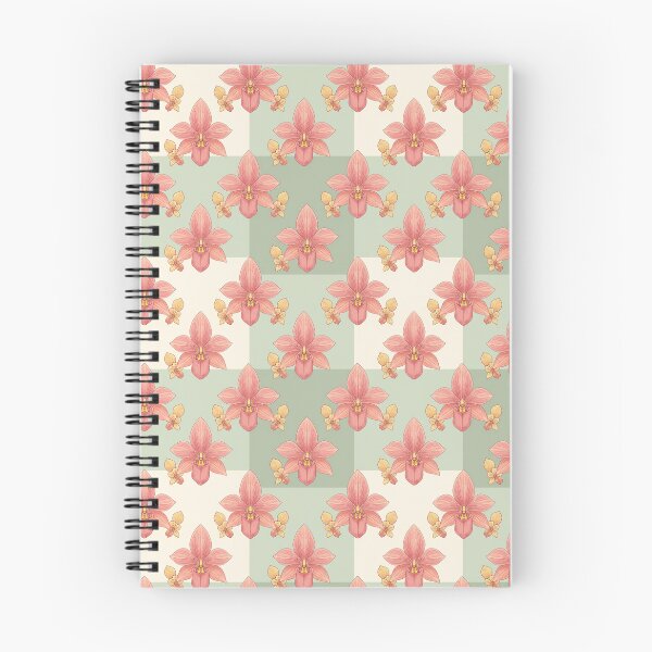 Item preview, Pastel Orchids & Yellow Blooms – Modern Checkerboard Botanical Seamless Pattern designed and sold by The Digital Compass.