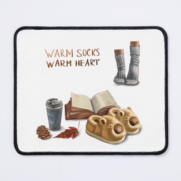 Item preview, Warm Socks Warm Heart Watercolor Clipart with Coffee, Book and Cozy Autumn Items designed and sold by Ms. Iryna.