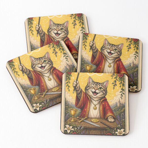 Item preview, The Magician Tarot Cat The Magician designed and sold by Mauswohn.