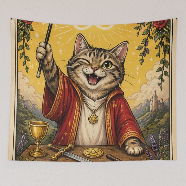 Item preview, The Magician Tarot Cat The Magician designed and sold by Mauswohn.