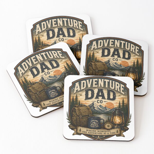 Item preview, Adventure Dad Co – Camping T-Shirt, Outdoor Adventure Graphic Tee, Father's Day Hiking Gift designed and sold by GracePixelArt.