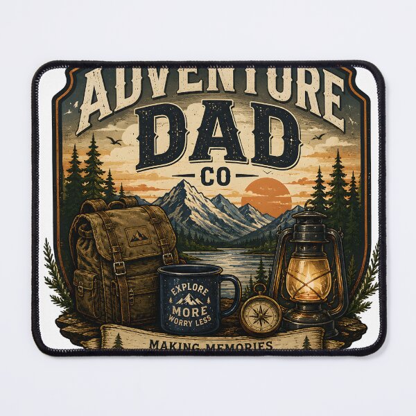 Item preview, Adventure Dad Co – Camping T-Shirt, Outdoor Adventure Graphic Tee, Father's Day Hiking Gift designed and sold by Bright Static.