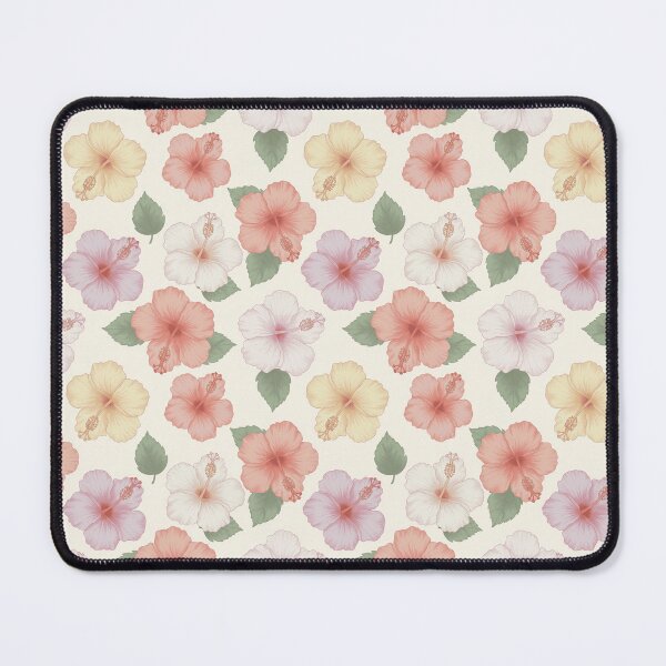 Item preview, Pastel Hibiscus Blossoms – Soft Tropical Floral Seamless Pattern designed and sold by The Digital Compass.