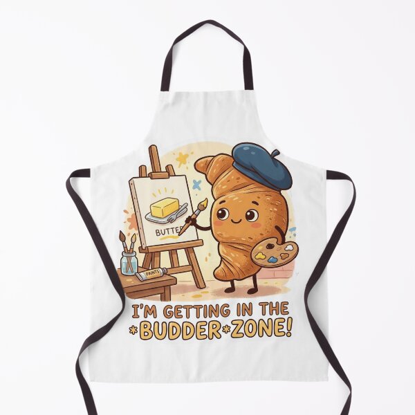 Item preview, Funny French Croissant Painting Butter | Food Pun | Gift for Bakers designed and sold by YNAMREG.