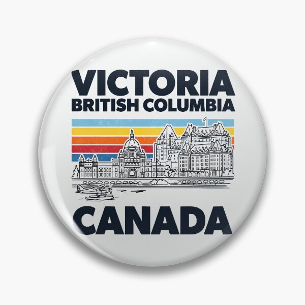 Item preview, Victoria Canada Minimalist Skyline Retro Colors designed and sold by HowToCanadian.