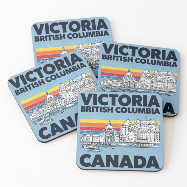 Item preview, Victoria Canada Minimalist Skyline Retro Colors designed and sold by HowToCanadian.