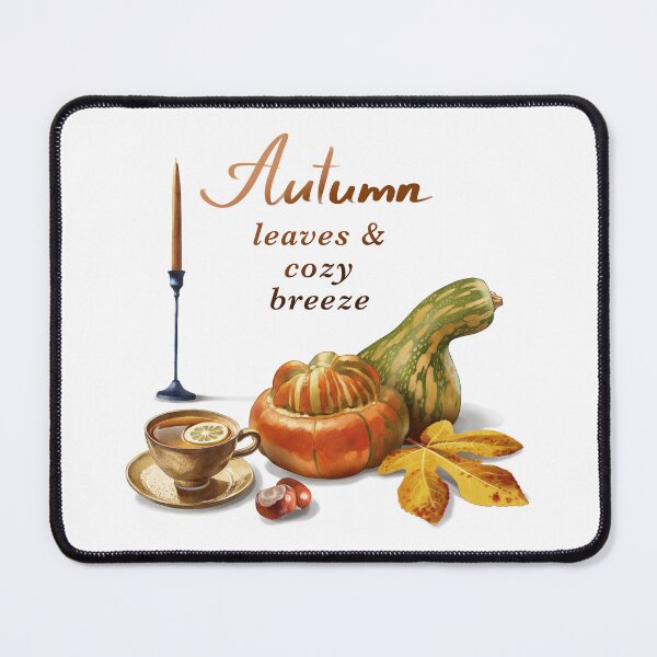 Item preview, Autumn Leaves and Cozy Breeze Watercolor Clipart with Pumpkin, Tea and Candle designed and sold by Ms. Iryna.