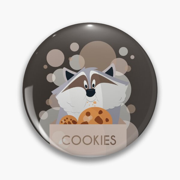 Item preview, Meeko Raccoon Eating Biscuit Circle Frame Illustration designed and sold by LudmylArt.