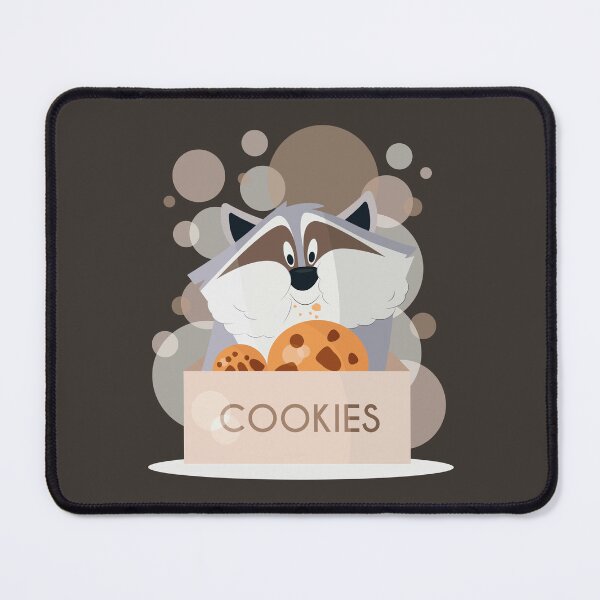 Item preview, Meeko Raccoon Eating Biscuit Circle Frame Illustration designed and sold by LudmylArt.