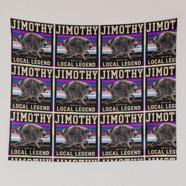 Item preview, Jimothy Raccoon The Local Legend - Seattle Raccoon Pride Flag Design designed and sold by HayaasBoutique.