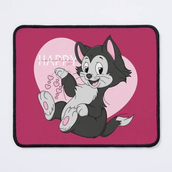 Item preview, Cute Black Cat Figaro Heart Valentine Illustration designed and sold by LudmylArt.