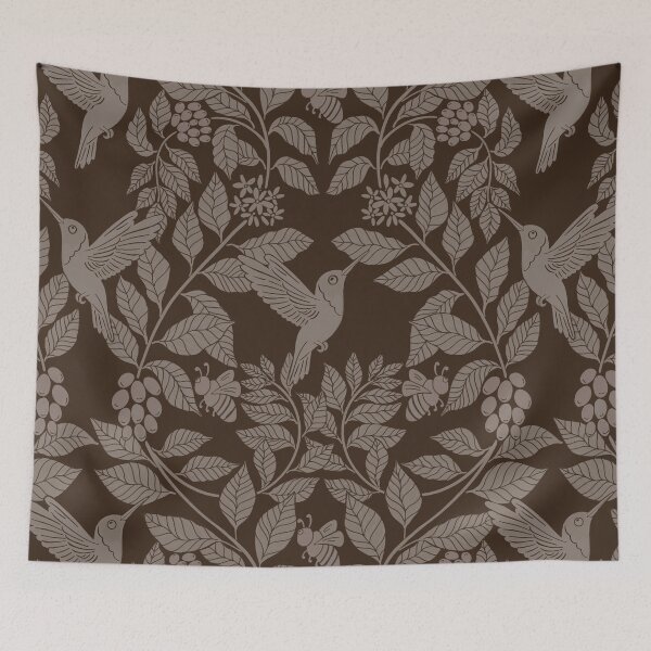 Item preview, Coffee plants, coffee garden, hummingbird and bees, coffee arabica  designed and sold by DColourMuse.