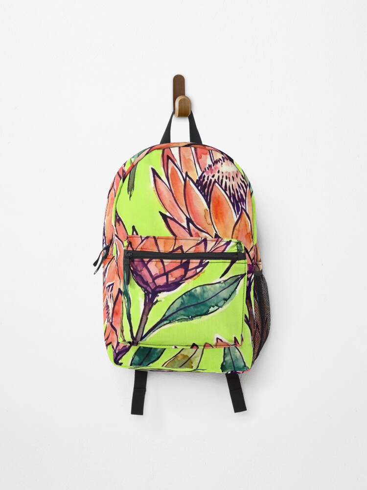 Thumbnail 1 of 3, Backpack, Protea Flower designed and sold by GraphicsClub.