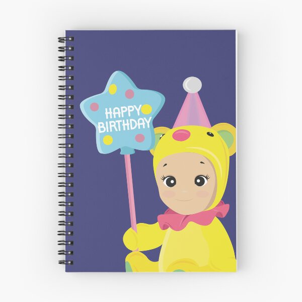 Item preview, Cute Bear Baby Happy Birthday Star Balloon Illustration designed and sold by LudmylArt.