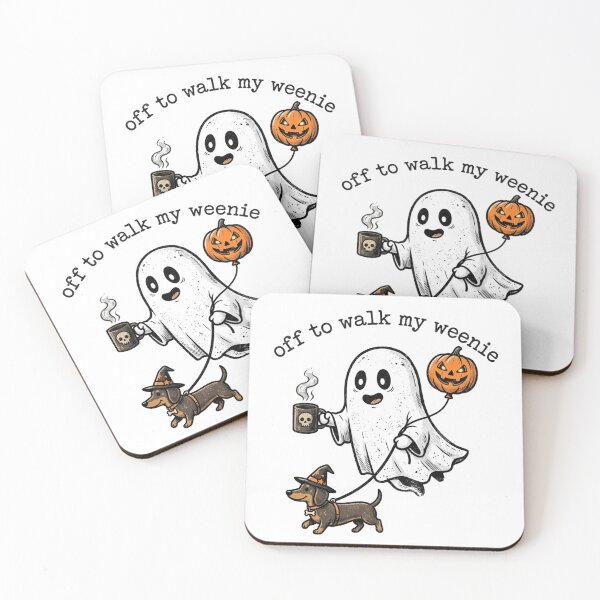 Item preview, Off To Walk My Weenie Cute Ghost Dachshund Dog Halloween designed and sold by raedattia.
