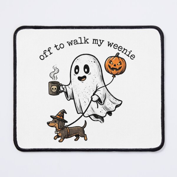 Item preview, Off To Walk My Weenie Cute Ghost Dachshund Dog Halloween designed and sold by raedattia.