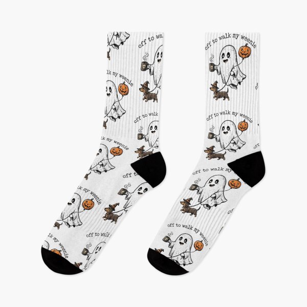 Item preview, Off To Walk My Weenie Cute Ghost Dachshund Dog Halloween designed and sold by raedattia.