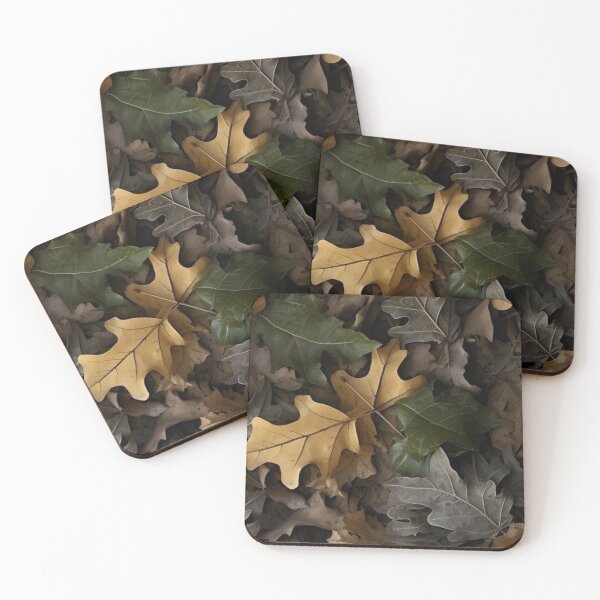 Item preview, Muted Autumn Oak Leaves Pattern Dark Moody Fall Foliage Art designed and sold by LYAN-STORE.