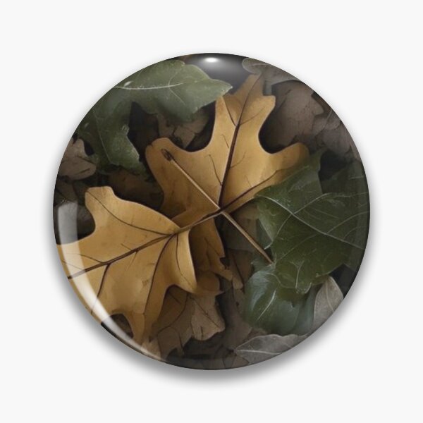 Item preview, Muted Autumn Oak Leaves Pattern Dark Moody Fall Foliage Art designed and sold by LYAN-STORE.