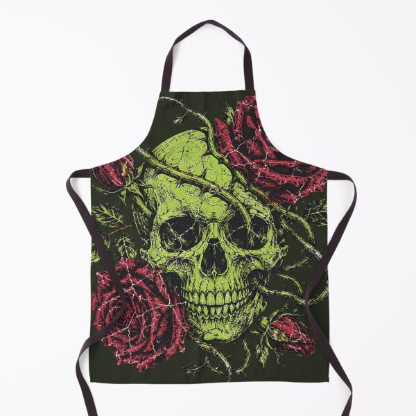 Item preview, Gothic Skull and Roses Moss Green Grunge Streetwear designed and sold by W&RParadise.