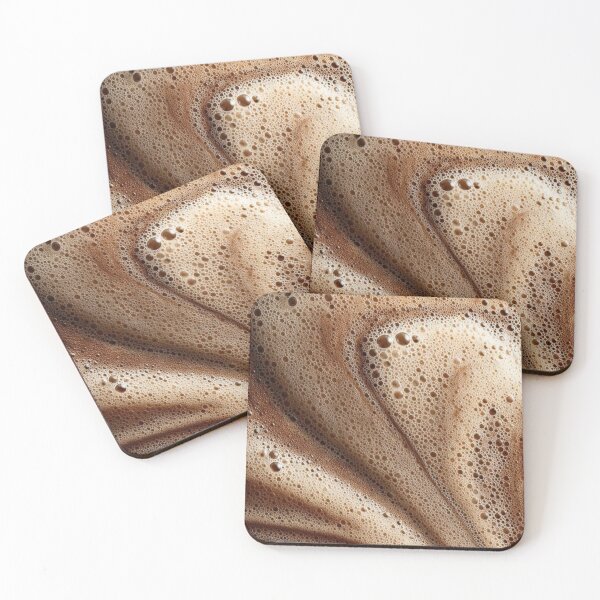 Item preview, Creamy Coffee Foam Waves Espresso Latte Art Macro Texture designed and sold by LYAN-STORE.