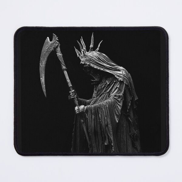 Item preview, Crowned Grim Reaper with Scythe Dark Gothic Fantasy Art designed and sold by inkoutninja.