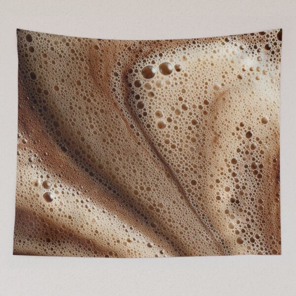 Item preview, Creamy Coffee Foam Waves Espresso Latte Art Macro Texture designed and sold by LYAN-STORE.