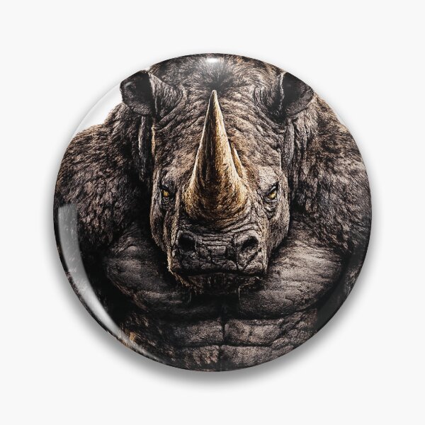 Item preview, Never Back Down | Black Rhinoceros Motivational T-Shirt designed and sold by Bathu Designs.