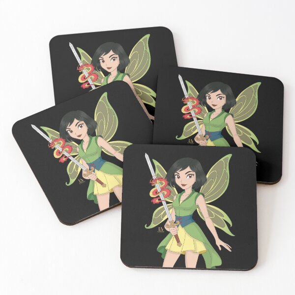Item preview, Mulan Fairy Warrior Dragon Sword Vector Illustration designed and sold by LudmylArt.