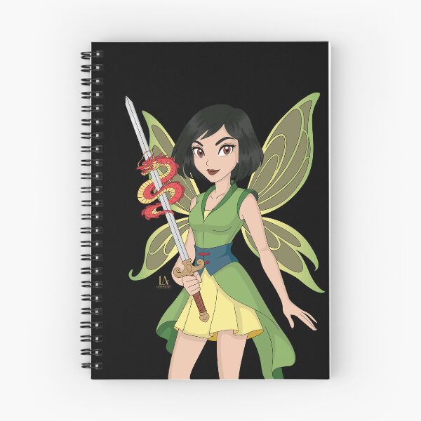 Item preview, Mulan Fairy Warrior Dragon Sword Vector Illustration designed and sold by LudmylArt.