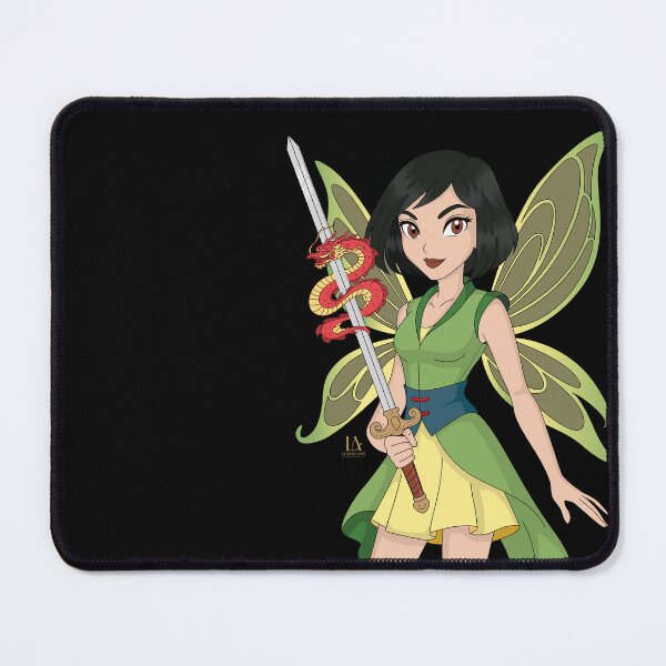 Item preview, Mulan Fairy Warrior Dragon Sword Vector Illustration designed and sold by LudmylArt.