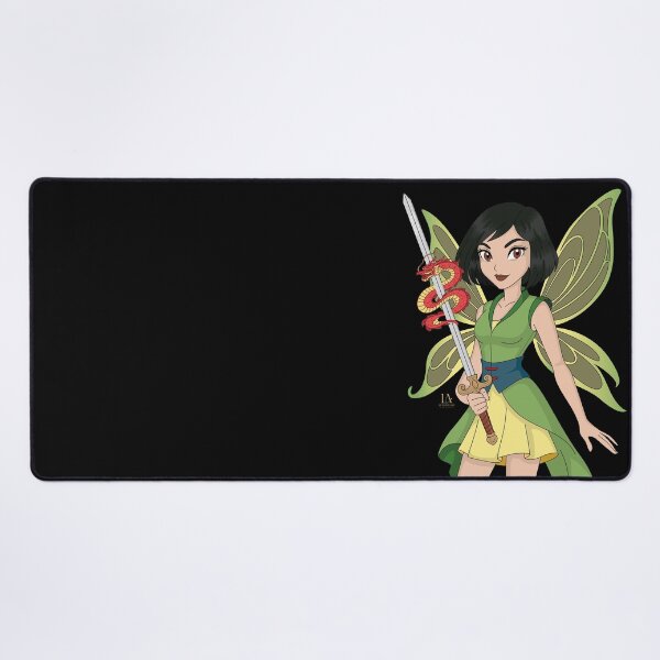 Item preview, Mulan Fairy Warrior Dragon Sword Vector Illustration designed and sold by LudmylArt.