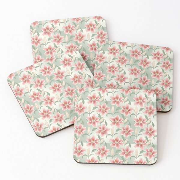 Item preview, Pastel Lily Blossoms – Elegant Botanical Gradient Seamless Pattern designed and sold by The Digital Compass.