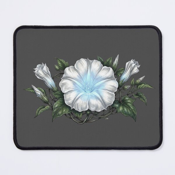 Item preview, Glowing White Moonflower Night Botanical Luminous Floral Art designed and sold by BreezifyDesignStudio.