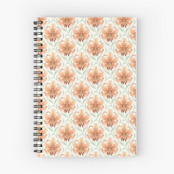 Item preview, Orange Lily Blossoms – Warm Tropical Botanical Seamless Pattern designed and sold by The Digital Compass.