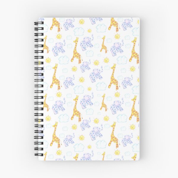 Item preview, Cute Giraffe and Elephant Friends Kids Pattern - Colorful Pencil Drawing Nursery Decor - Baby Shower Gift for Safari Lovers designed and sold by Marina Khromova.