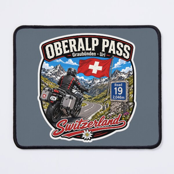 Item preview, Oberalp Pass Oberalppass Switzerland Suisse Schweiz Motorcycle Sticker TShirt 04 designed and sold by OuterShellUK.