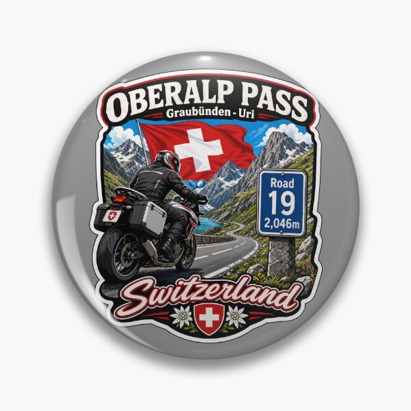 Item preview, Oberalp Pass Oberalppass Switzerland Suisse Schweiz Motorcycle Sticker TShirt 05 designed and sold by OuterShellUK.