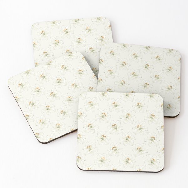 Item preview, White Lily Blossoms – Elegant Botanical Seamless Pattern designed and sold by The Digital Compass.