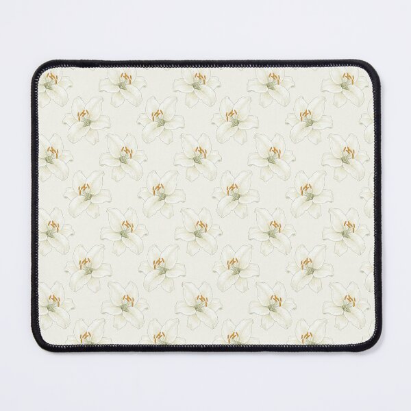 Item preview, White Lily Blossoms – Elegant Botanical Seamless Pattern designed and sold by The Digital Compass.