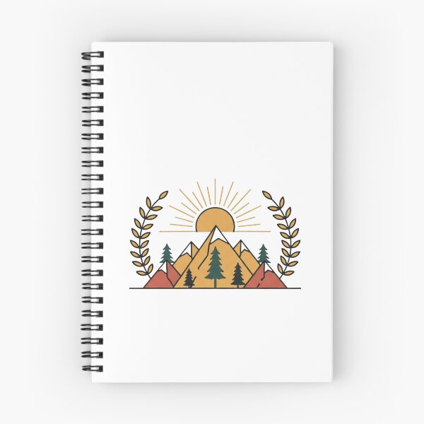 Item preview, Boho Mountain Sunrise | Earthy Retro Boho Landscape Art designed and sold by Dzblack.