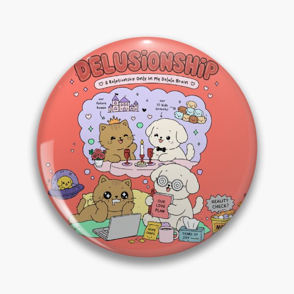 Item preview, Delusionship - Delulu Brain Relationship Cute Kawaii Art designed and sold by snewen.