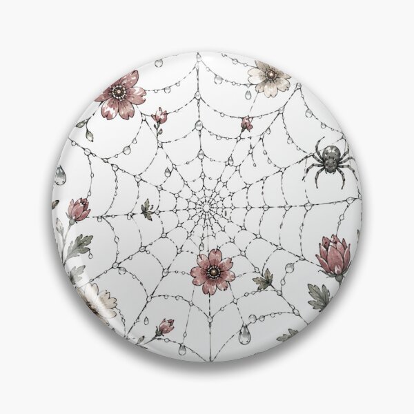 Item preview, Spiderweb and Flowers Soft Halloween Art designed and sold by DreamelleStudio.