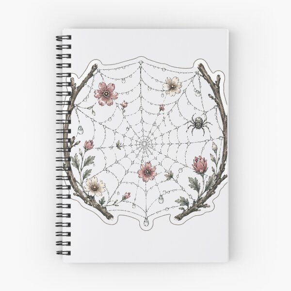Item preview, Spiderweb and Flowers Soft Halloween Art designed and sold by DreamelleStudio.