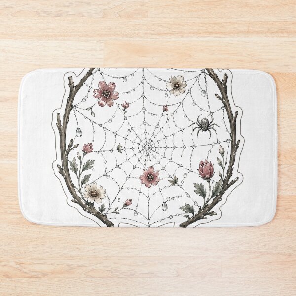 Item preview, Spiderweb and Flowers Soft Halloween Art designed and sold by DreamelleStudio.
