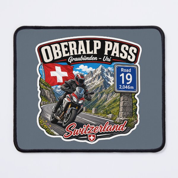 Item preview, Oberalp Pass Oberalppass Switzerland Suisse Schweiz Motorcycle Sticker TShirt 06 designed and sold by OuterShellUK.