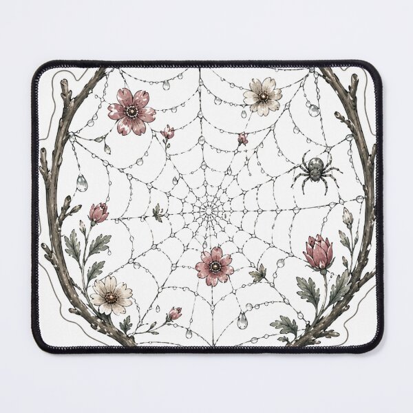 Item preview, Spiderweb and Flowers Soft Halloween Art designed and sold by DreamelleStudio.