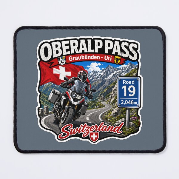 Item preview, Oberalp Pass Oberalppass Switzerland Suisse Schweiz Motorcycle Sticker TShirt 07 designed and sold by OuterShellUK.
