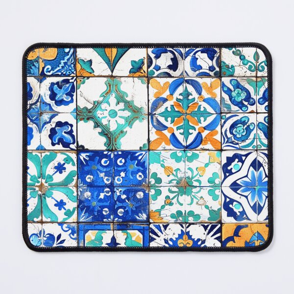 Item preview, Mediterranean Vintage Tile-Inspired Blue And White Designs designed and sold by DEC02.